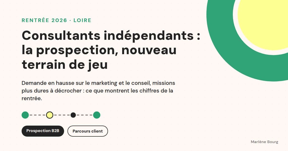 Consultants indépendants de la Loire : la prospection, nouveau terrain de jeu - rentrée 2026